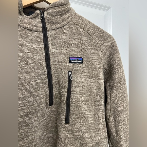 Patagonia Mens Better Sweater Quarter Zip in Pale Khaki - Picture 4 of 8
